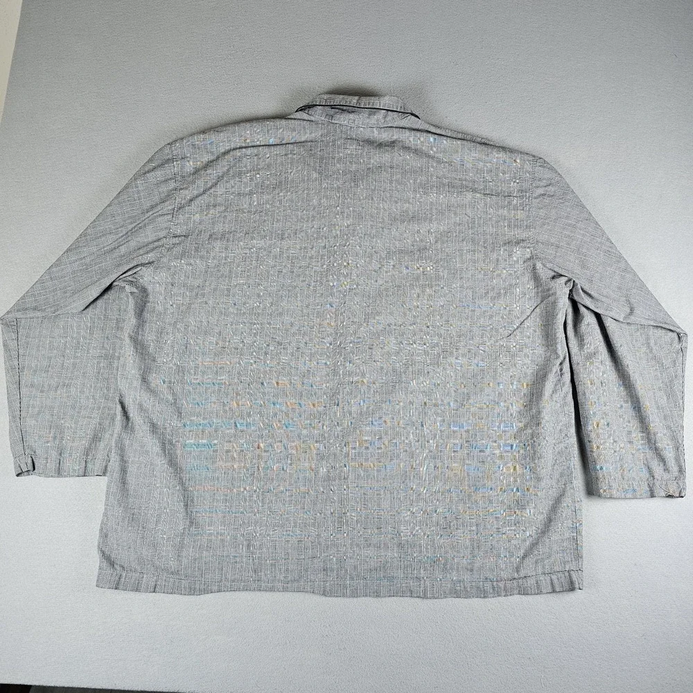 Polo Ralph Lauren Pajama Shirt Mens Large/Extra Large Gray Glen Plaid Button Up